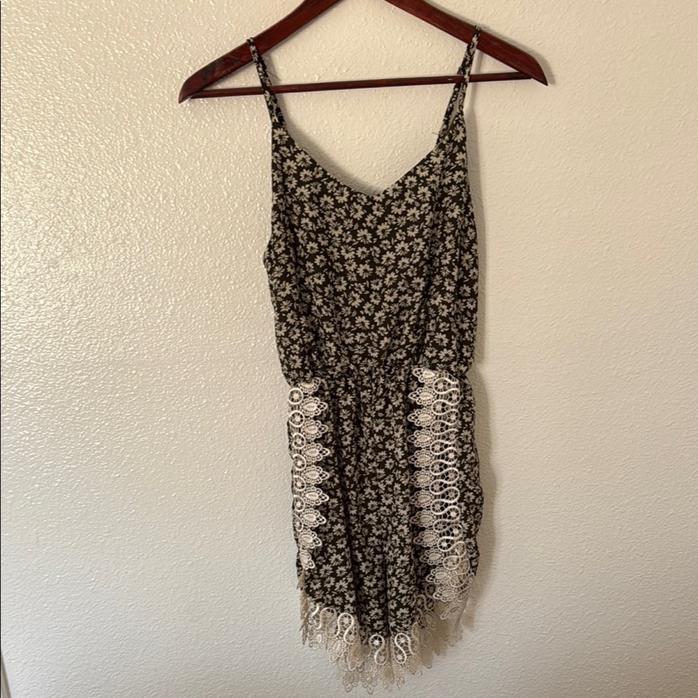 Poetry Black and White Floral Lace Jumpsuit